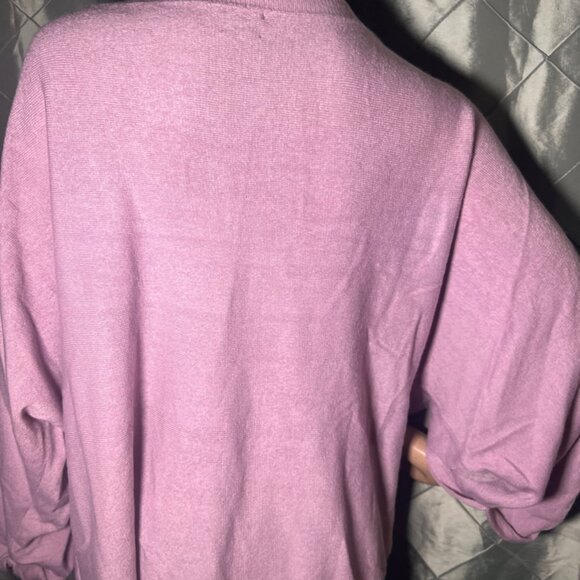 SOHO New York & Co‎ Jean XL Pink Soft Crew Neck 3/4 Sleeve Relax Fit Sweater - Picture 6 of 7